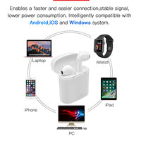 I7s tws słuchawki bezprzewodowe Bluetooth 5.0 słuchawki sportowe słuchawki douszne zestaw słuchawkowy z mikrofonem etui z funkcją ładowania słuchawki dla wszystkich smartfonów 6